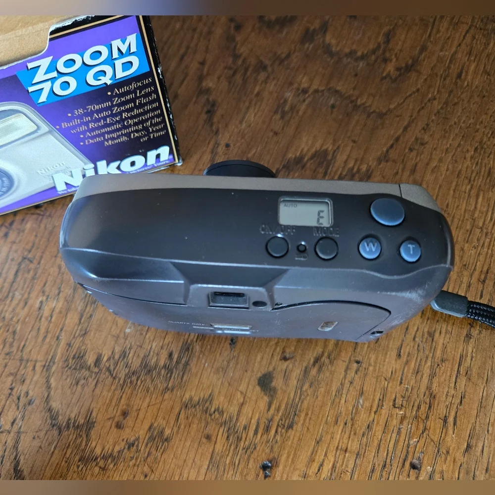 Nikon Camera One Touch Zoom 70 QD Black and Gray